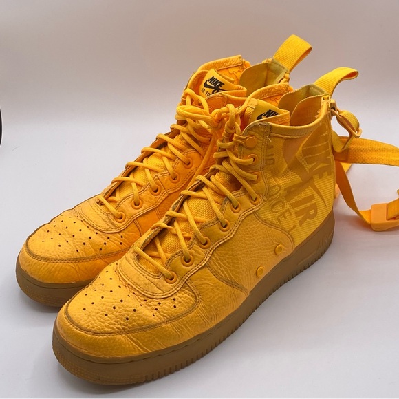 Nike OBJ Air Force 1 Mid OBJ Laser Yellow - Picture 1 of 4